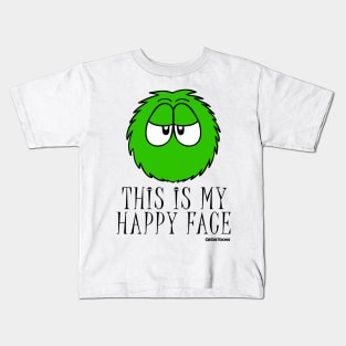 Happy Face - Fluffball Friends Kids T-Shirt